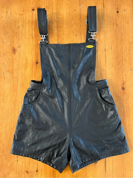 Harley-Davidson Pants - Harley-Davidson Full Black Leather Short Overalls Women Large